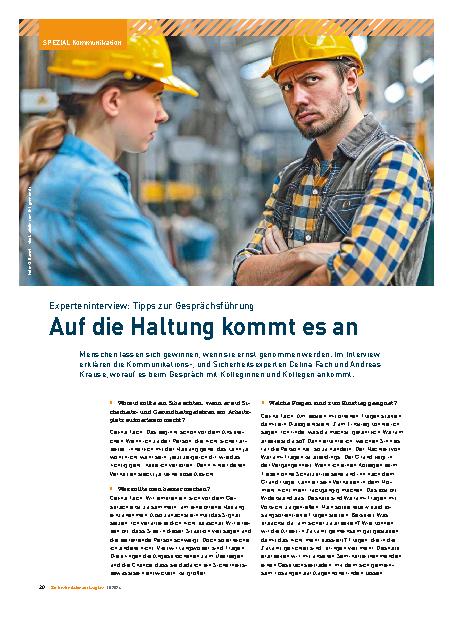 Vorschauseite 1: Experteninterview: Tipps zur Gesprächsführung. Auf die Haltung kommt es an.