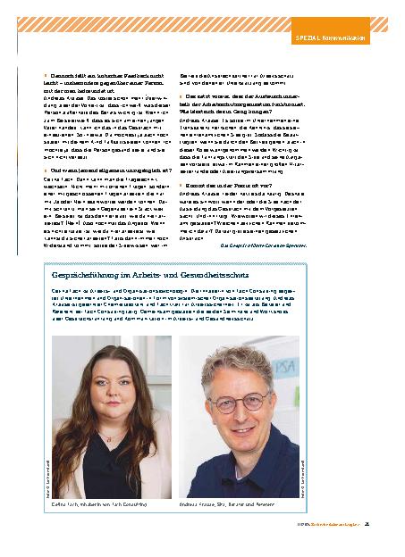 Vorschauseite 2: Experteninterview: Tipps zur Gesprächsführung. Auf die Haltung kommt es an.