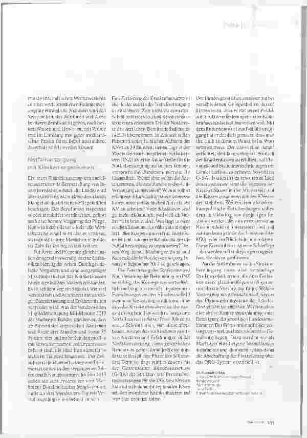 Vorschauseite 2: Marburger Bund Zeit für eine Systemreform