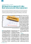 Vorschauseite 1: Mitbestimmungsrecht des Betriebsrats bei Dienstplänen