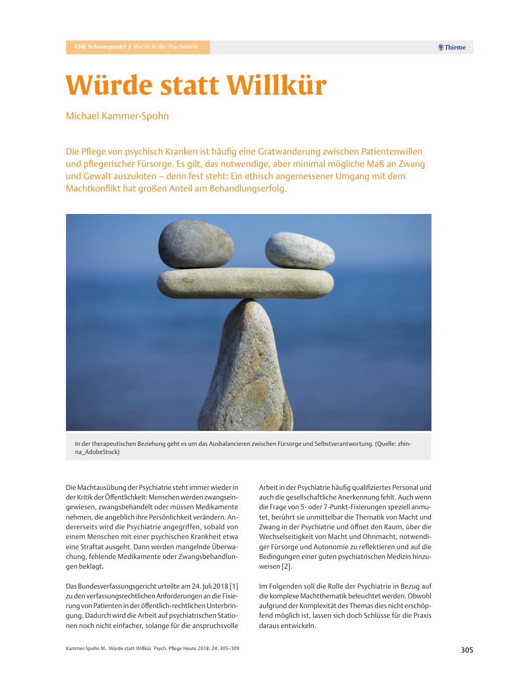 Vorschauseite 1: Würde statt Willkür