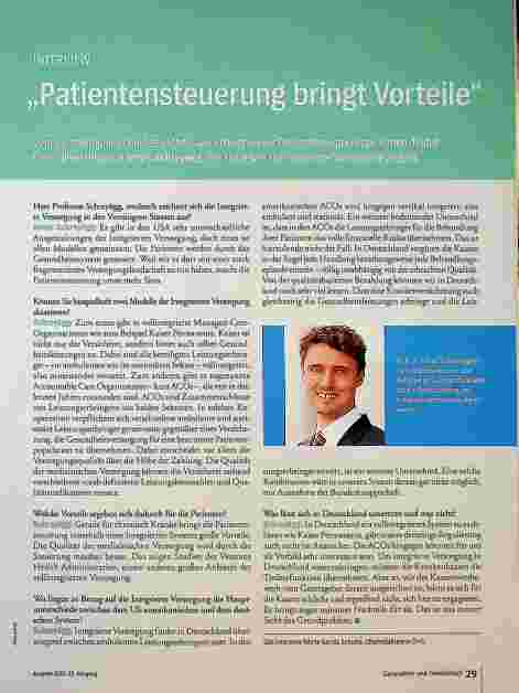 Vorschauseite 1: "Patientensteuerung bringt Vorteile"