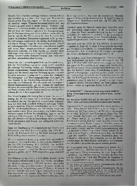 Vorschauseite 3: Jahresrückblick Rechtsprechung 2023 aus Sicht der Lebensmittelüberwachung