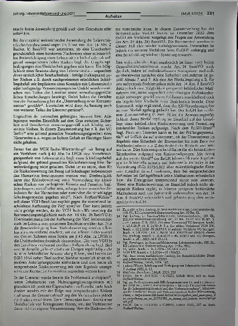 Vorschauseite 5: Jahresrückblick Rechtsprechung 2023 aus Sicht der Lebensmittelüberwachung