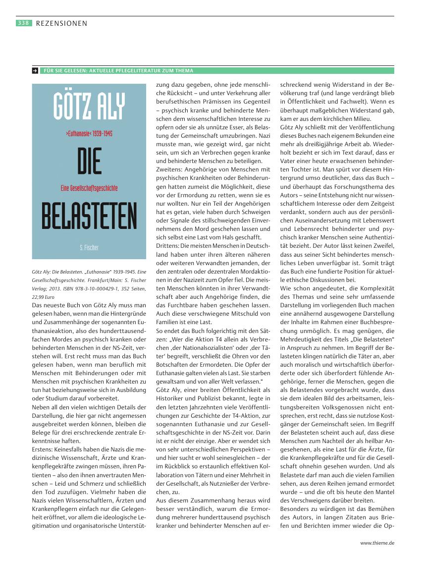 Vorschauseite 1: Die Belasteten. „Euthanasie“ 1939-1945