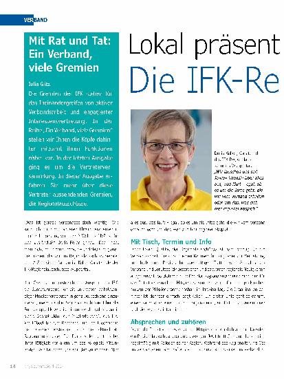 Vorschauseite 1: Lokal präsent und gut vernetzt: Die IFK-Regionalausschüsse