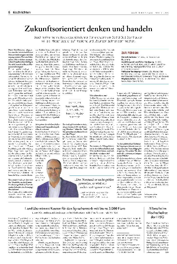 Vorschauseite 1: Zukunftsorientiert denken und handeln