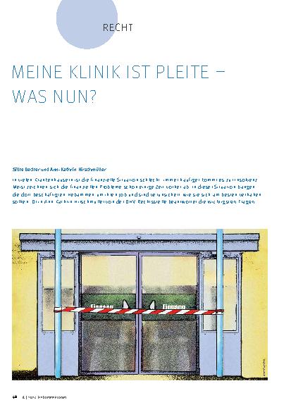 Vorschauseite 1: Meine Klinik ist pleite - was nun?