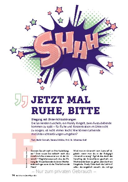Vorschauseite 1: Jetzt mal Ruhe, bitte.