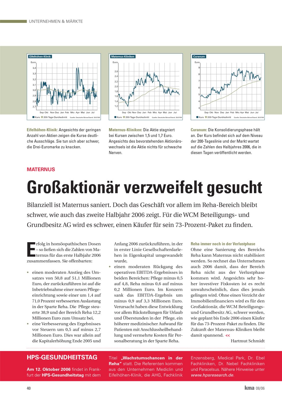 Vorschauseite 1: Großaktionär verzweifelt gesucht