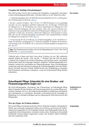 Vorschauseite 3: Beraterbrief Pflege Heft 1