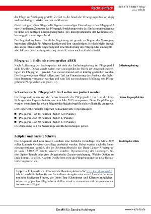 Vorschauseite 5: Beraterbrief Pflege Heft 1