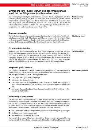 Vorschauseite 6: Beraterbrief Pflege Heft 1