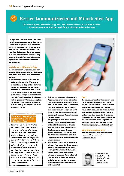 Vorschauseite 1: Besser kommunizieren mit Mitarbeiter-App