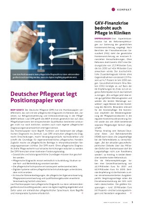 Vorschauseite 1: Deutscher Pflegerat legt Positionspapier vor