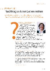 Vorschauseite 1: Nachfragen kann Leben retten.