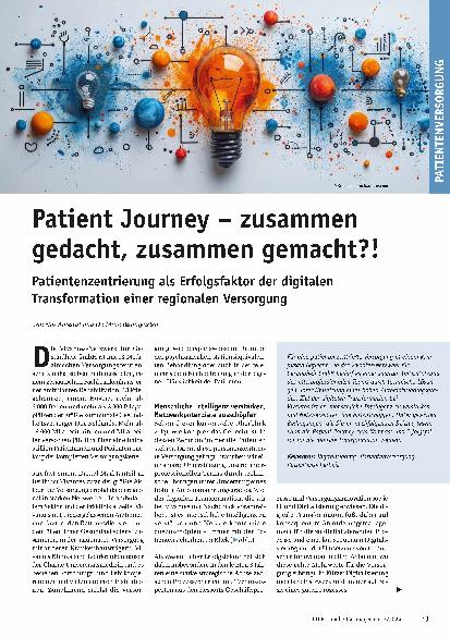 Vorschauseite 1: Patient Journey – zusammen gedacht, zusammen gemacht! Patientenzentrierung als Erfolgsfaktor der digitalen Transformation einer regionalen Versorgung