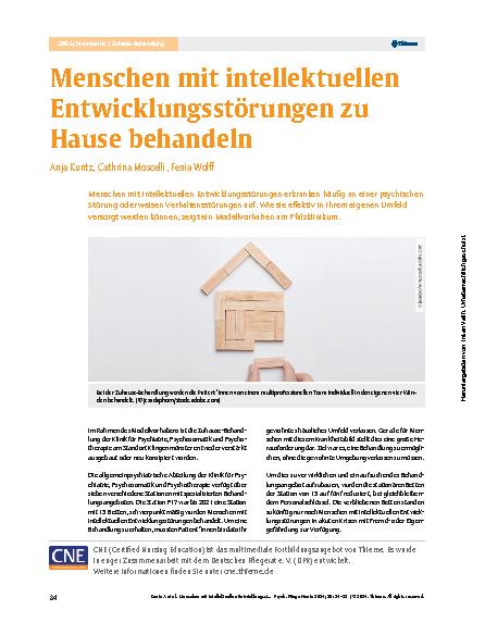Vorschauseite 1: Menschen mit intellektuellen Entwicklungsstörungen zu Hause behandeln