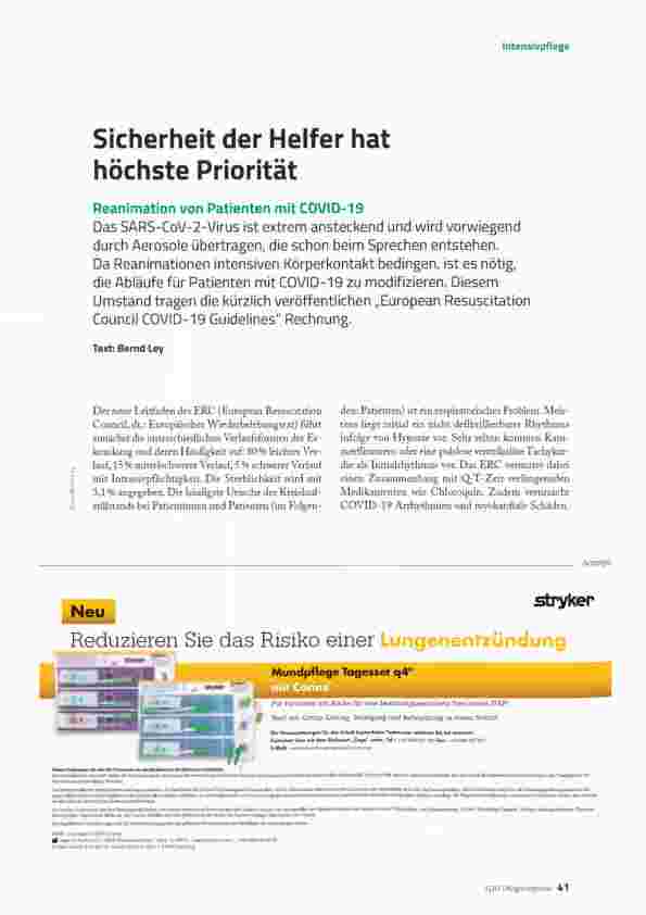 Vorschauseite 2: Sicherheit der Helfer hat höchste Priorität.