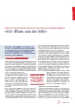 Vorschauseite 1: "Wir öffnen uns der Welt"