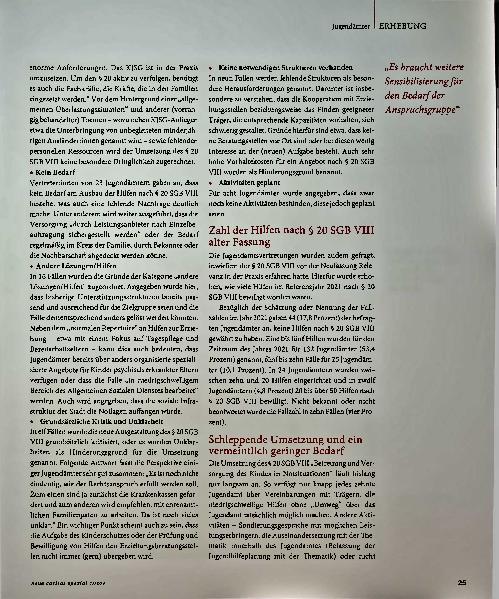 Vorschauseite 4: Nur wenig Bedarf an niedrigschwelligen und präventiven Hilfen?