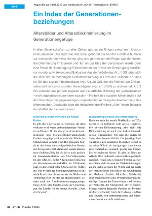 Vorschauseite 1: Ein Index der Generationenbeziehungen Altersbilder und Altersdiskriminierung im Generationengefüge