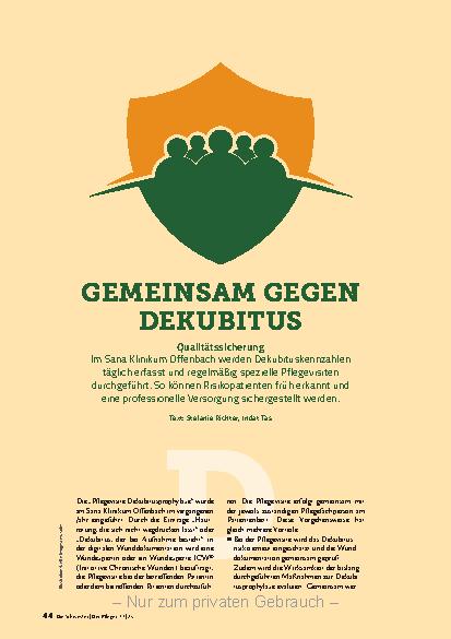 Vorschauseite 1: Gemeinsam gegen Dekubitus