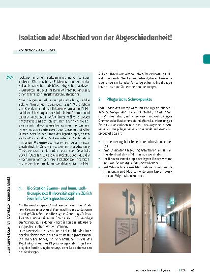 Vorschauseite 1: Isolation ade! Abschied von der Abgeschiedenheit!