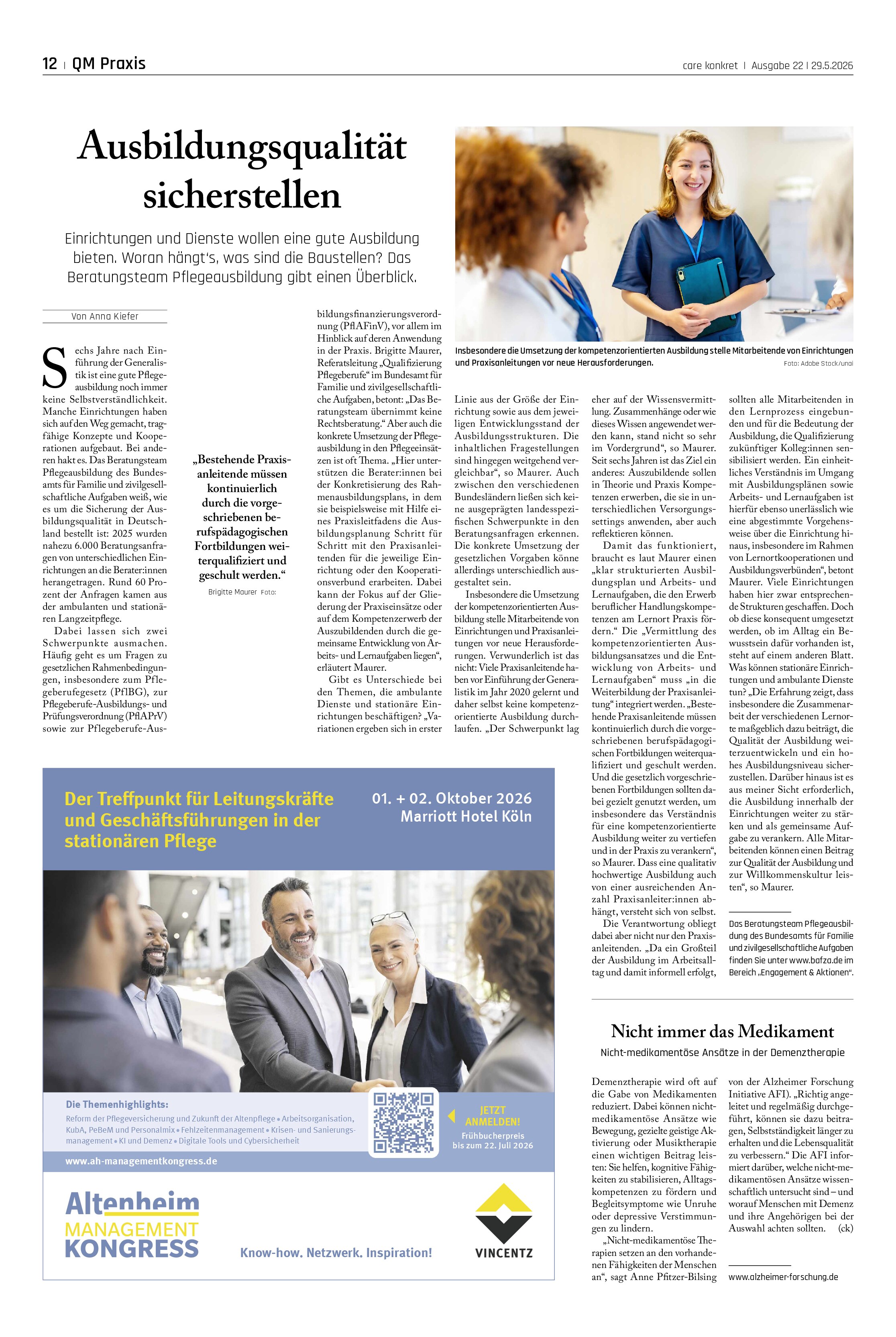 Vorschauseite 1: Ausbildungsqualität sicherstellen