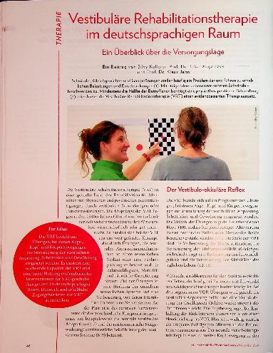 Vorschauseite 1: Vestibuläre Rehabilitationstherapie im deutschsprachigen Raum - Ein Überblick über die Versorgungslage