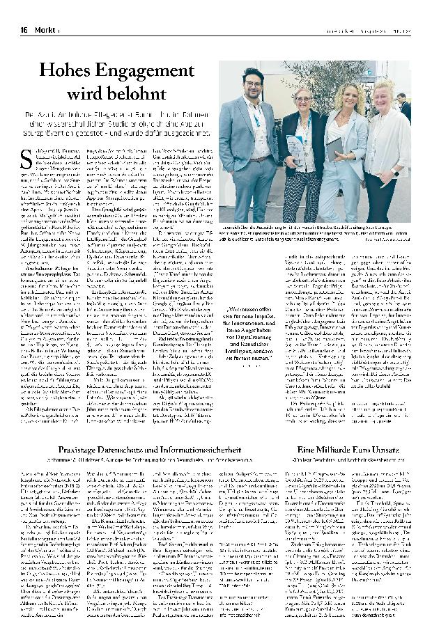 Vorschauseite 1: Hohes Engagement wird belohnt.