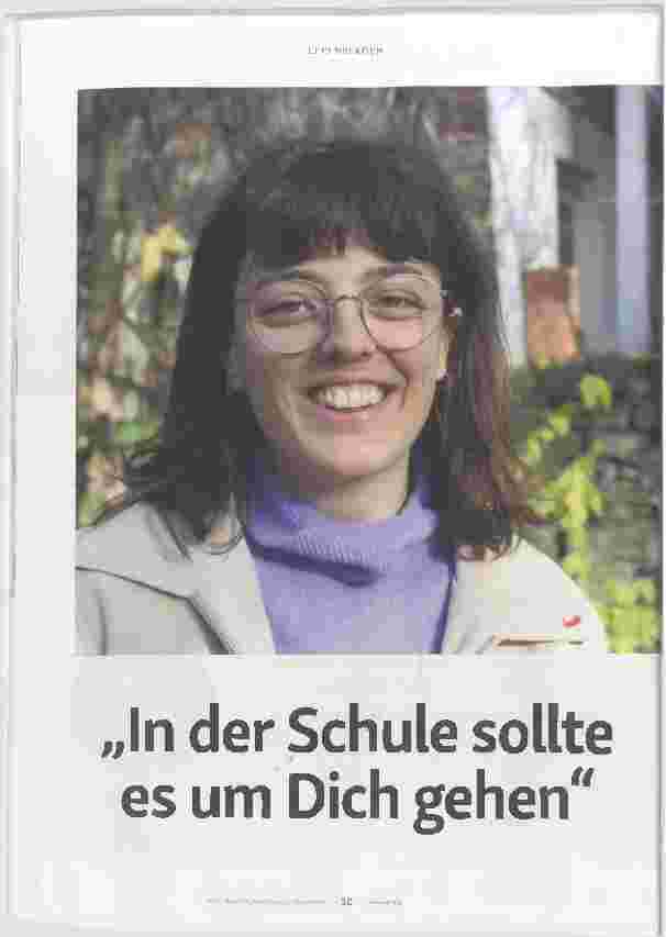 Vorschauseite 1: „In der Schule sollte es um dich gehen."