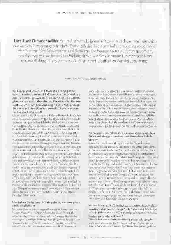 Vorschauseite 2: „In der Schule sollte es um dich gehen."