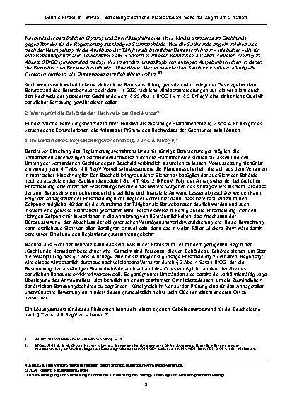 Vorschauseite 3: Die Entscheidung der Stammbehörde über den anderweitigen Nachweis der Sachkunde beruflicher Betreuer: Beitrag für ein gelungenes Verfahren im Sinne der beteiligten Personen.