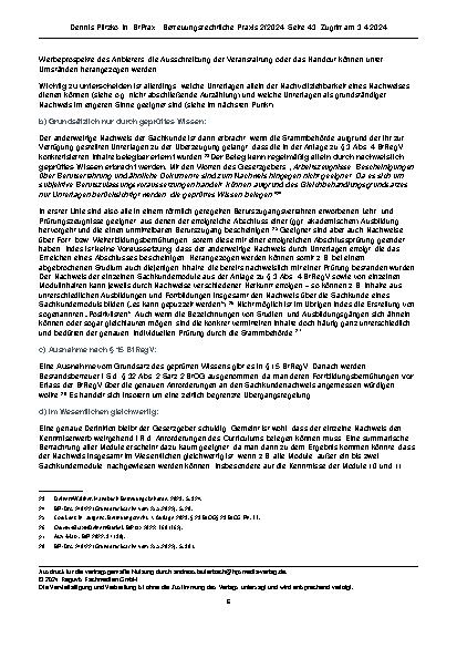 Vorschauseite 6: Die Entscheidung der Stammbehörde über den anderweitigen Nachweis der Sachkunde beruflicher Betreuer: Beitrag für ein gelungenes Verfahren im Sinne der beteiligten Personen.