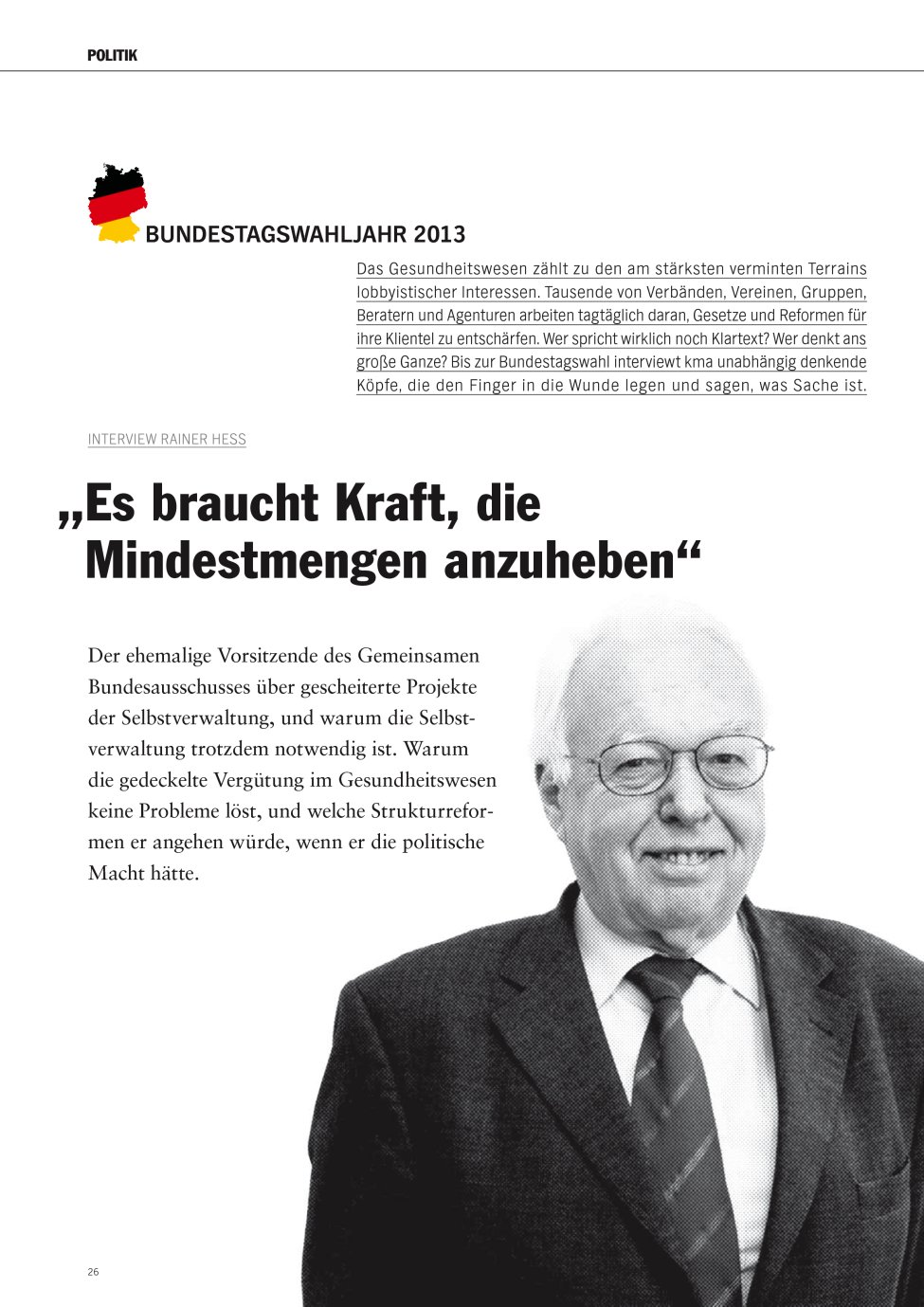 Vorschauseite 1: ?Es braucht Kraft, die Mindestmengen anzuheben?