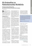 Vorschauseite 1: EU-Evaluation zur Patientenrechte-Richtlinie: Kommissionsbericht bewertet grenzüberschreitende Gesundheitsversorgung.