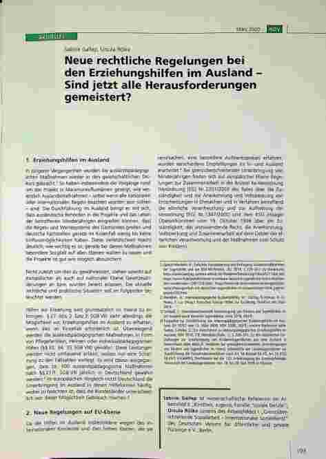 Vorschauseite 1: Neue rechtliche Regelungen bei den Erziehungshilfen im Ausland - Sind jetzt alle Herausforderungen gemeistert?