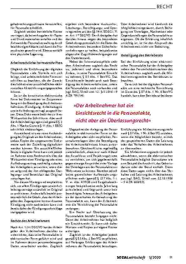 Vorschauseite 2: PERSONALAKTE Digitale Besonderheiten