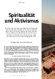 Vorschauseite 1: Spiritualität und Aktivismus