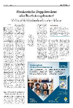 Vorschauseite 1: Bürokratische Doppelstruktur oder Bearbeitungs-Booster?