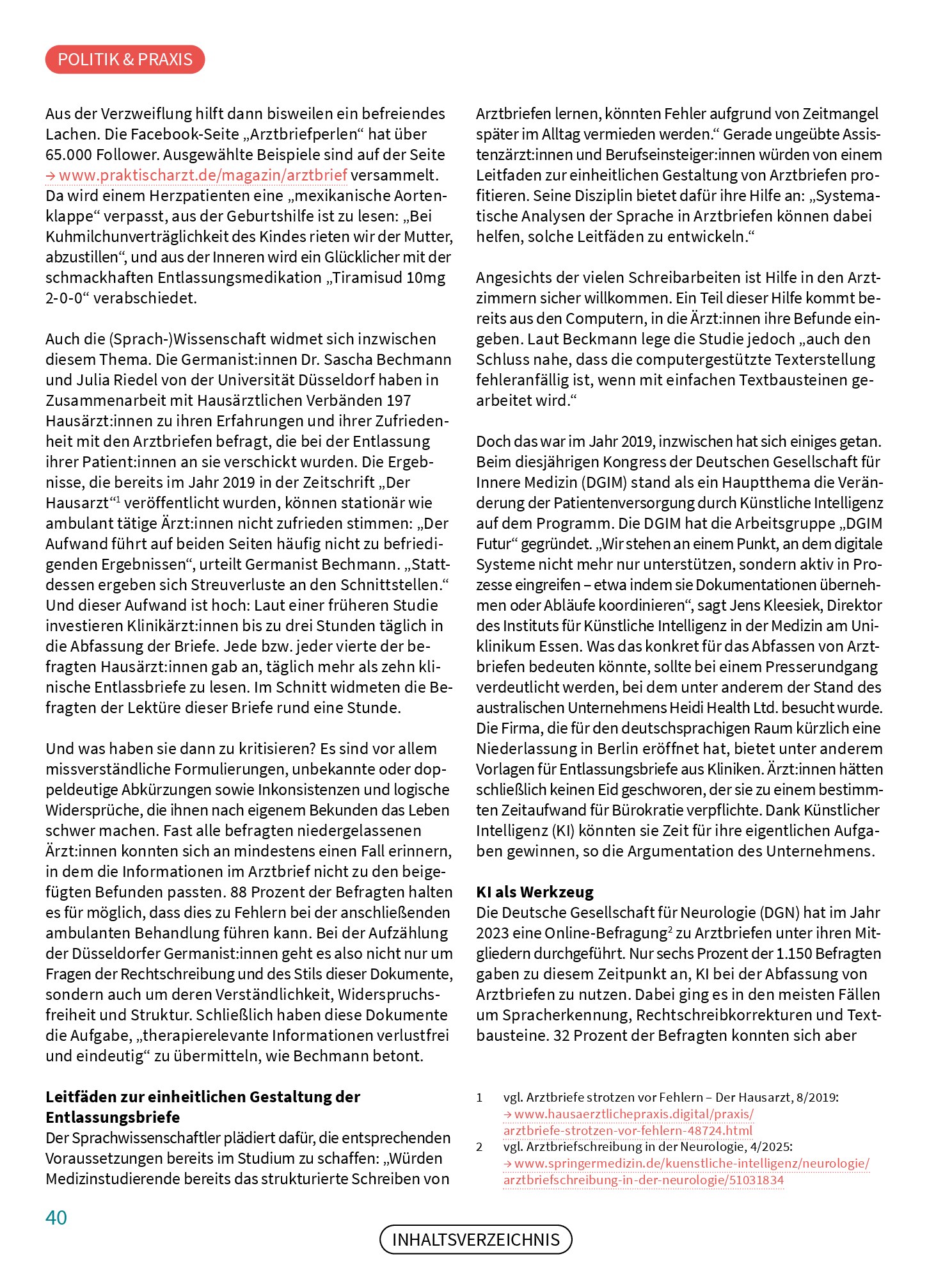 Vorschauseite 2: Post für die Kolleg: innen