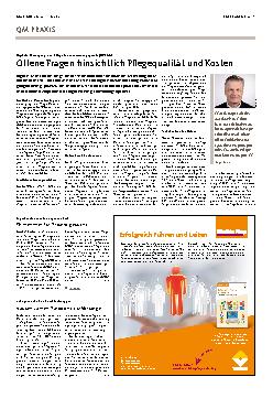 Vorschauseite 1: Offene Fragen hinsichtlich Pflegequalität und Kosten
