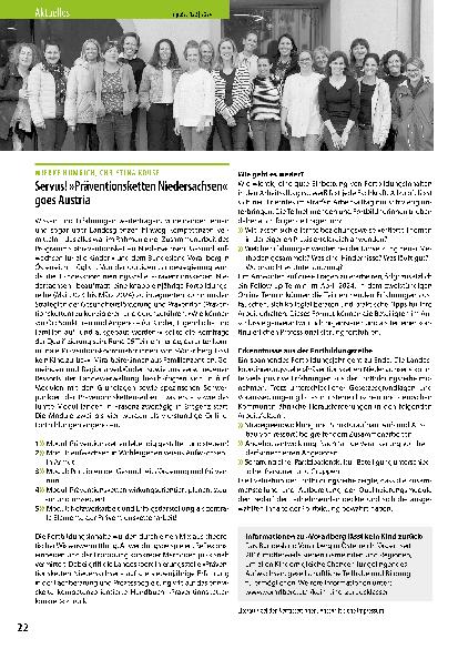 Vorschauseite 1: Servus! »Präventionsketten Niedersachsen« goes Austria