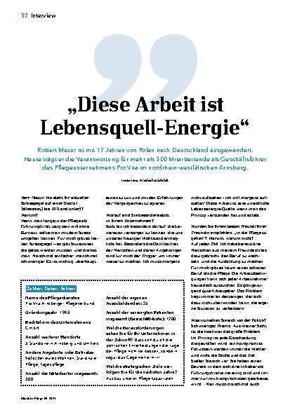Vorschauseite 1: „Diese Arbeit ist Lebensquelle-Energie“