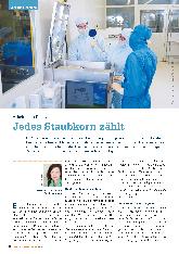 Vorschauseite 1: Arbeiten im Reinraum. Jedes Staubkorn zählt.