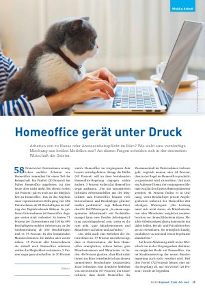 Vorschauseite 1: Homeoffice gerät unter Druck