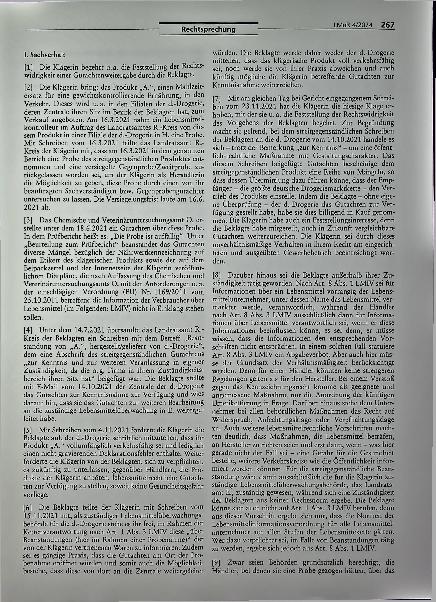 Vorschauseite 2: Rechtswidrigkeit der Weitergabe lebensmittelinformationrechtlicher Gutachten