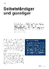 Vorschauseite 1: Selbstständiger und günstiger