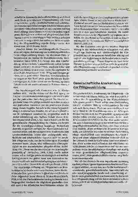 Vorschauseite 4: Die Aufnahme der generalistischen Pflegeausbildung in die Schulgesetze der Länder - Ein Werk ahnungsloser Kultusbürokraten oder Ausdruck gesellschaftlicher Anerkennung?